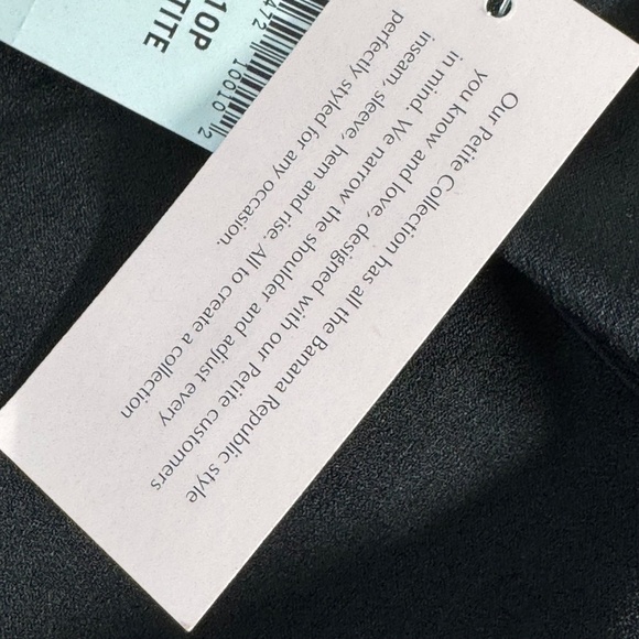 Banana Republic Factory NWT Women's Black Ruffle One Shoulder Dress Sz 10 P - Picture 8 of 10